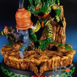 3D model Cell vs A17 Diorama Statue – 3D Print