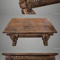 3D model Old Table PBR