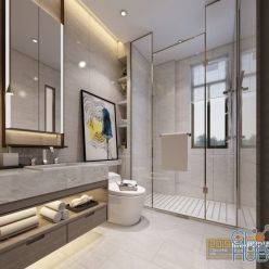 3D model Modern bathroom interior 070