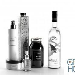 3D model Caldo Cosmetics and Black Vodka