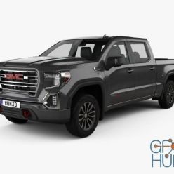 3D model Hum 3D GMC Sierra 1500 Crew Cab Short Box AT4 2019