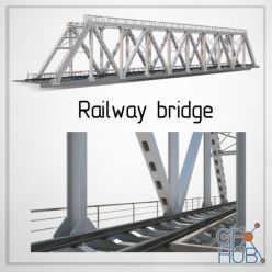 3D model Railway bridge (Vray)