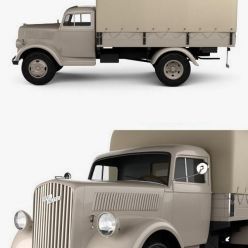 3D model Hum3D | Opel Blitz Flatbed Truck 1940