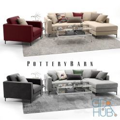 3D model Pottery Barn Jake set 3 Hi-Poly