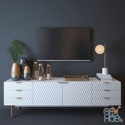 3D model West elm Audrey Media Console (max 2011)