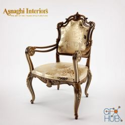 3D model Asnaghi Robert Armchair