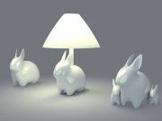 3D model Rabbit table lamp
