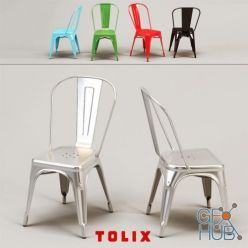 3D model Tolix chairs A all colors