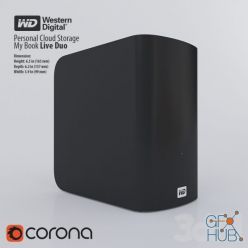 3D model Personal Cloud Storage (NAS) WD My Book® Live™ Duo