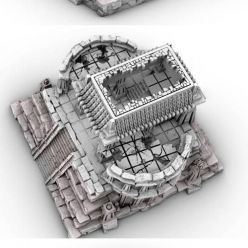 3D model Game Scape3D - Evil Temple Part 2 and Stalagmites – 3D Print