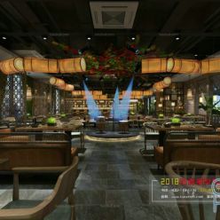 3D model Chinese restaurant interior 23