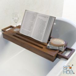 3D model Stand shelf for books in the bathroom