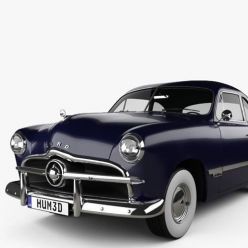 3D model Ford Custom Club Coupe 1949