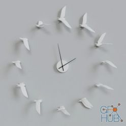 3D model Haoshi Design Swallow clock