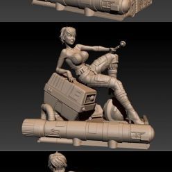 3D model Star Wars Pin Up Sexy Rebel Pilot and Gonk Droid – 3D Print