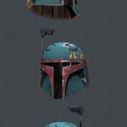 3D model Mandolorian Helmet PBR