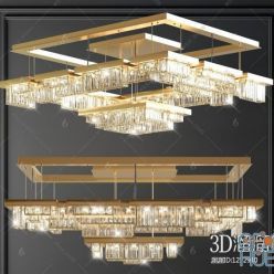 3D model luxuries ceiling lights