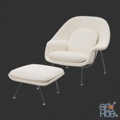 3D model Armchair Saarinen Womb