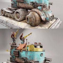 3D model Post Apocalyptic Car PBR