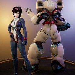 3D model Power armor girl PBR