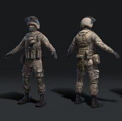 3D model Soldier SOBR PBR