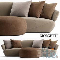 3D model Sofa and pouf Giorgetti SOLEMYIDAESOLEMYIDAE