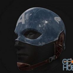 3D model Captain America Helmet PBR