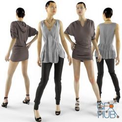 3D model Female mannequin in two versions