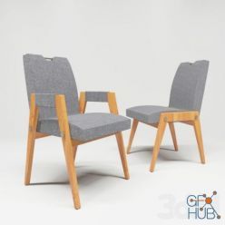 3D model Amsterdam Dinning Chair