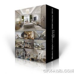 3D model Modern Style LivingRoom 3D66 Interior 2015 Vol. 1-5