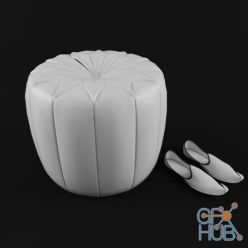 3D model Morrocan decoration pouf