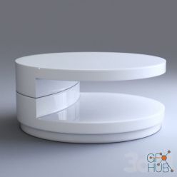 3D model Sybil Round Coffee Table White