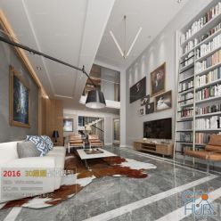 3D model Living room space A057