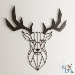 3D model Wall decor deer