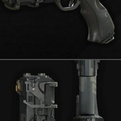 3D model AF225 Pistol PBR