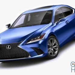 3D model LexusES F-Sport 2019