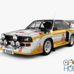 3D model Audi Quattro Sport S1 E2 1985 car