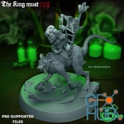 3D model ﻿Rat Rider Goblin – 3D Print