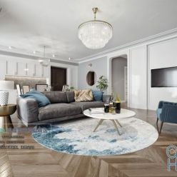 3D model Living Room Interior Space 2020 A003 Vray