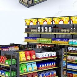 3D model Market Shelves 02