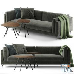 3D model Modern sofa Danny by Calligaris