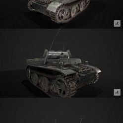 3D model WW2 Tank PzKpfw 2 Ausf L PBR