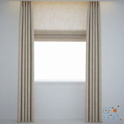 3D model Roman blinds (max, fbx, obj)