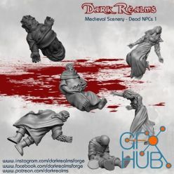 3D model Dark Realms Medieval - Scenery Dead NPCs – 3D Print