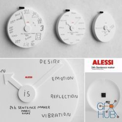 3D model Blank wall clock MGU02 by Alessi