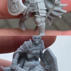 3D model Undead Warrior (rage and battle stanse) – 3D Print