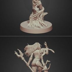 3D model Sword & Sorcery - Samyria (Neutral Human Druid) – 3D Print