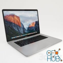 3D model MacBook Pro 15-inch 2016 Touch Bar