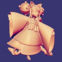 3D model Neko Little Priestess Tyan 1 – 3D Print