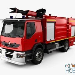 3D model Hum 3D Renault Premium Lander Fire Truck 2011
